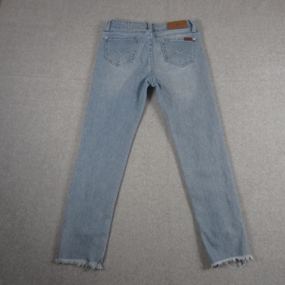 7 For All Mankind Jeans Girls 14 Luxe‎ Vintage Ankle Skinny Zip Front Moto Denim